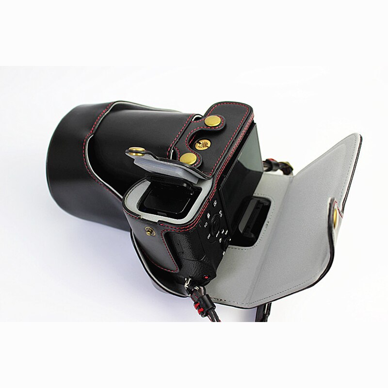 Leather case Camera bag Case Voor Sony A9 a9 A7III A7M3 A7RIII A7RM3 A7 III Markiii A73 slr Camera Cover met Batterij Opening