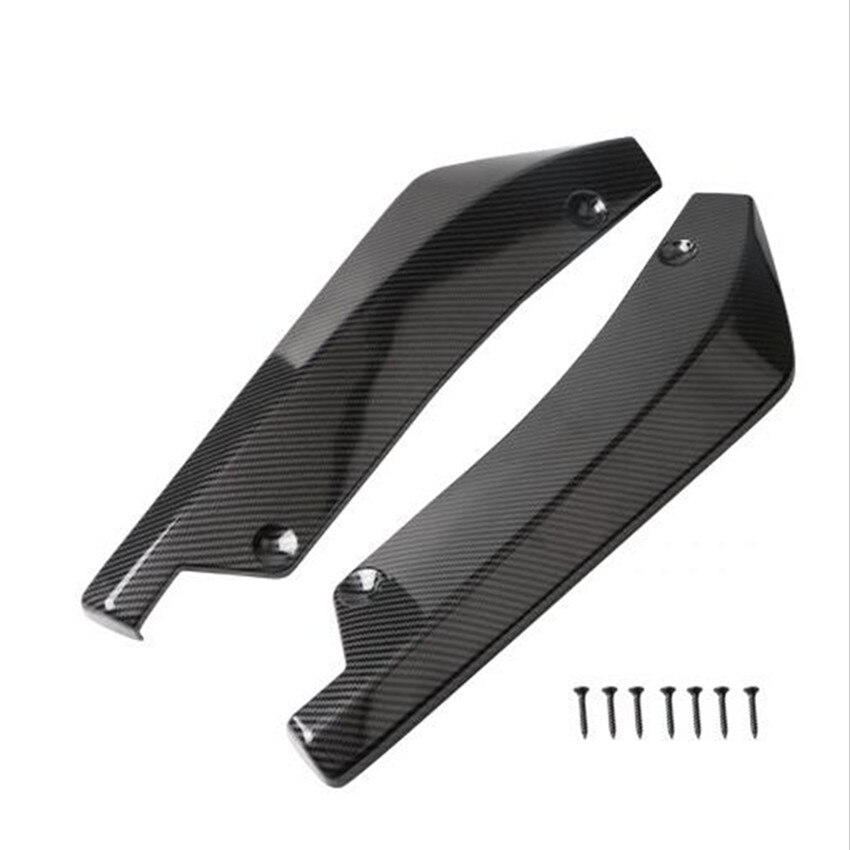 2Pcs Universal Car Bumper Spoiler Rear Lip FOR Mazda 2 Mazda 3 Mazda 5 Mazda 6 CX5 CX-5 CX7 CX9 Atenza Axela Hyundai solaris: Carbon fiber black