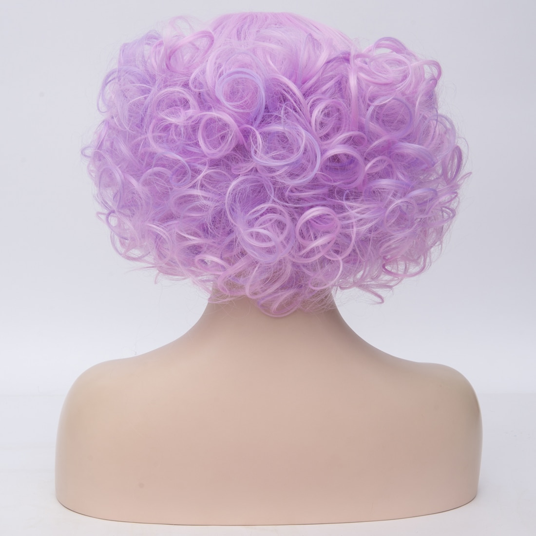 Similler – perruque synthétique courte bouclée pour femme, 10 pouces, coupe au carré, résistante à la chaleur, duveteuse, pour Costume d'halloween, mélange bleu, rose, rouge: SW1177B