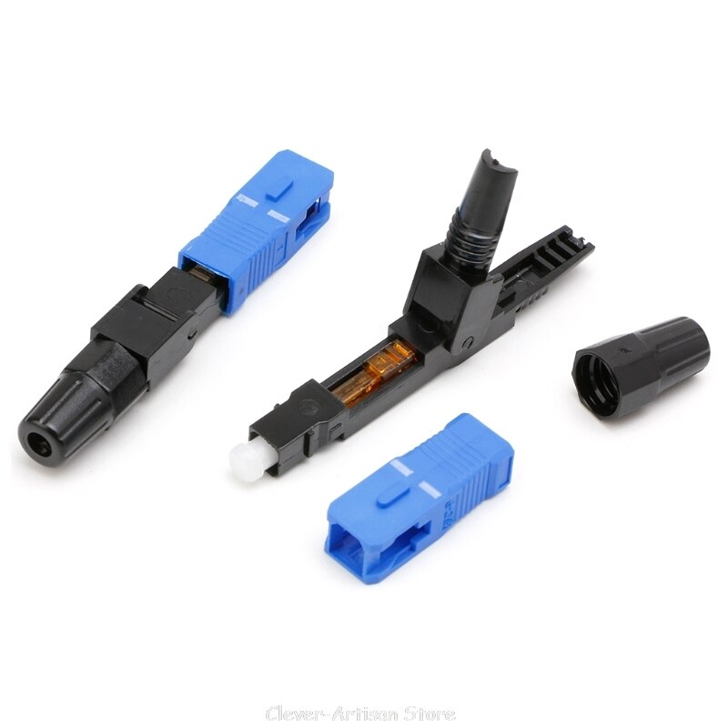 100PCS SC Optic Fiber Quick Cold FTTH SC Single Mode UPC Fast Connector Au 25 20