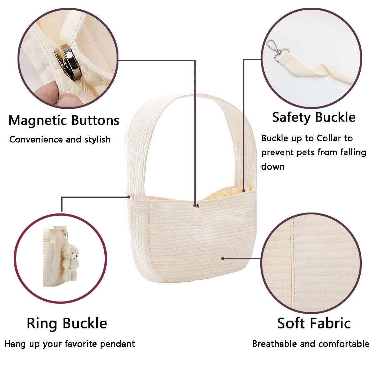 Cat Carrier Bag Portable Kitten Transporter Bag For Small Cats Dogs Outdoor Travel Single Shoulder Pet Backpack Cats Accessories