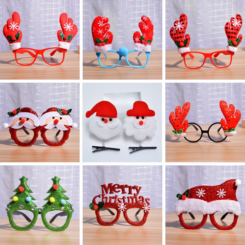 Weihnachtsbrillen, weihnachtsmann, schneemann, schneeflocken, baum, elch, papierbrillen, Party-foto-requisiten, weihnachtsdekoration für zuhause