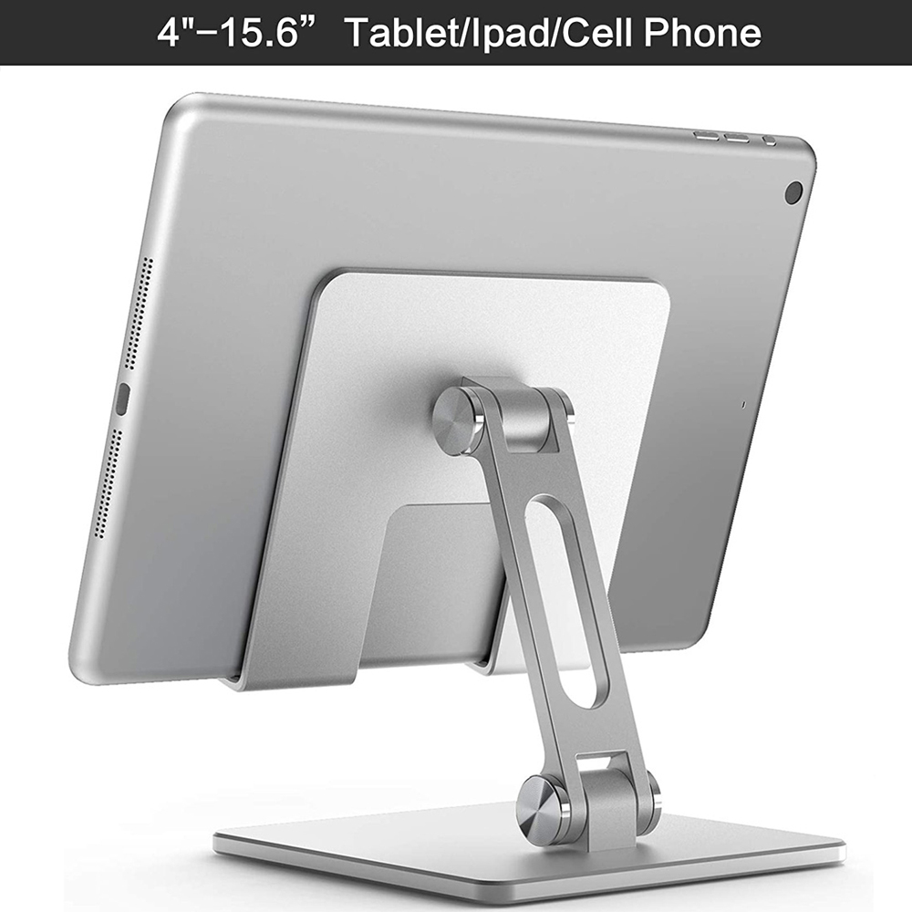 Desk Mobile Phone Holder Stand For iPhone iPad Xiaomi Metal Adjustable Desktop Tablet Holder Universal Table Cell Phone Stand: MT134 silver big