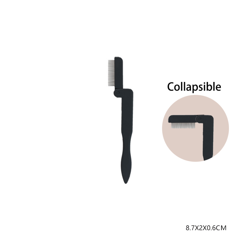 1 Stuks Zwart Opvouwbare Wimper Borstel Kam Schoonheid Make-Up Lash Separator Roestvrij Staal Wimper Krultang Mascara Curl Cosmetisch Hulpmiddel: Goud