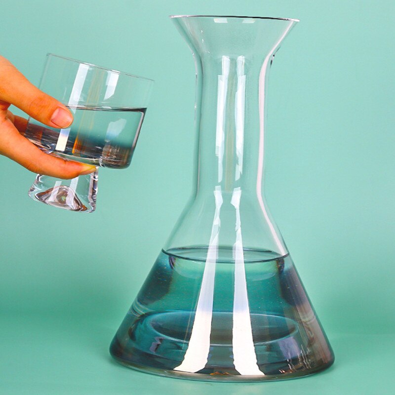 Jarra de cristal, jarra para agua cliente, hervidor frío, contenedor de jugo, botella de vidrio, bote de agua fresco, café, té, bebida para Cocina