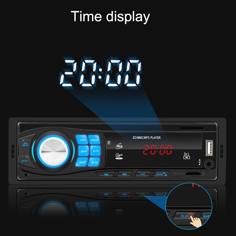 1pc Bluetooth 5.0 Audio Receiver AUX Stereo Car Bluetooth Receiver Transmitter Adapter Handsfree Call USB SD MMC Port Support FM