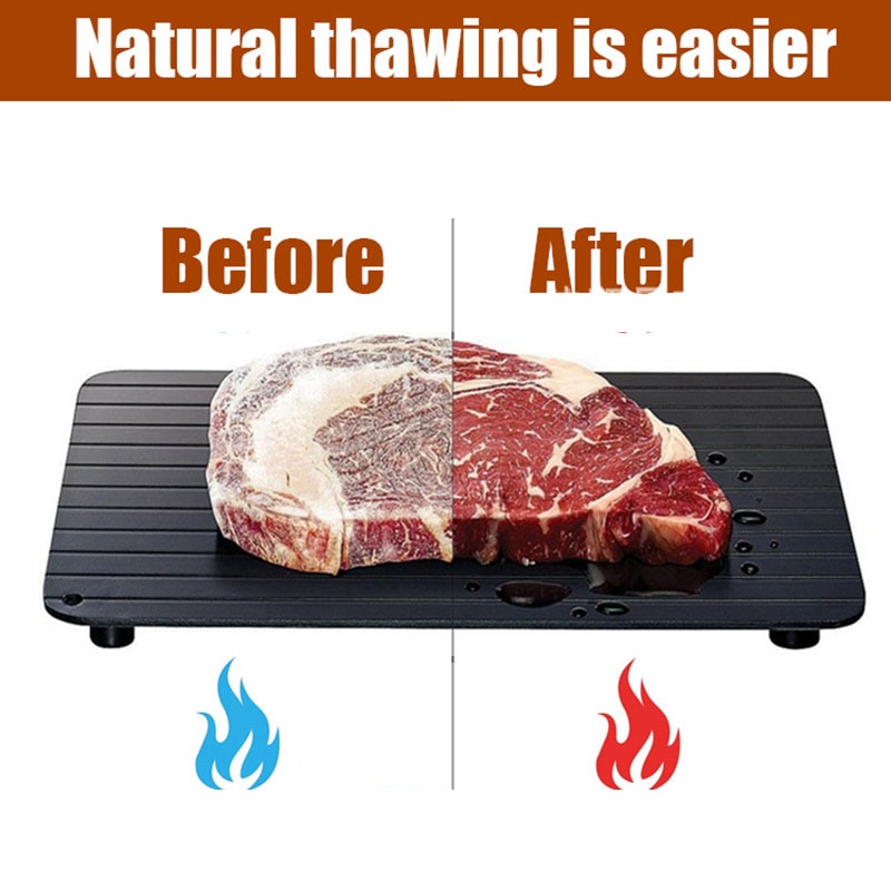Fast Defrosting Tray Meat Defrosting Mat Pad Rapid Natural Thawing Plate No Heating Defrost Trays Frozen Meat Chicken Non-stick
