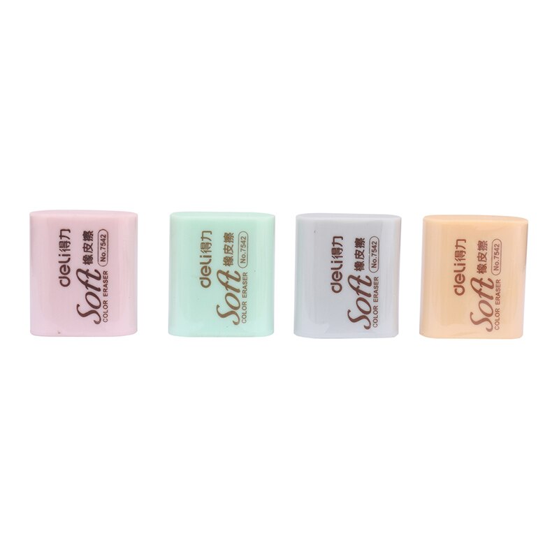 Borrador de lápices de colores para estudiantes, goma suave Kawaii, de premios, papelería escolar, 1 unidad