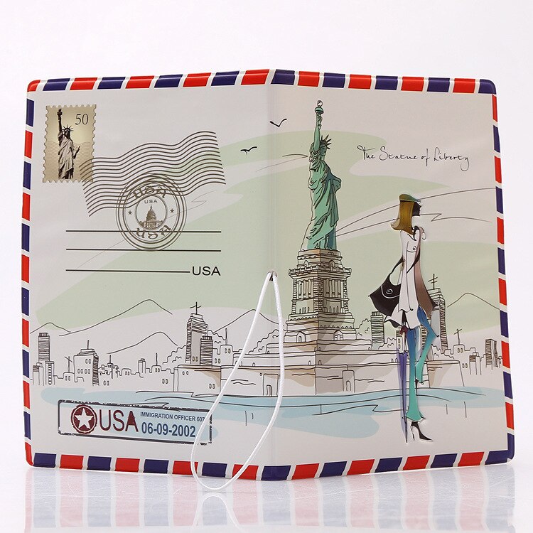 Have A Nice Trip Passport Holders Men/women Travel Passport Cover Bag Pvc Leather 3D Cover On The Passport For Travel: 3