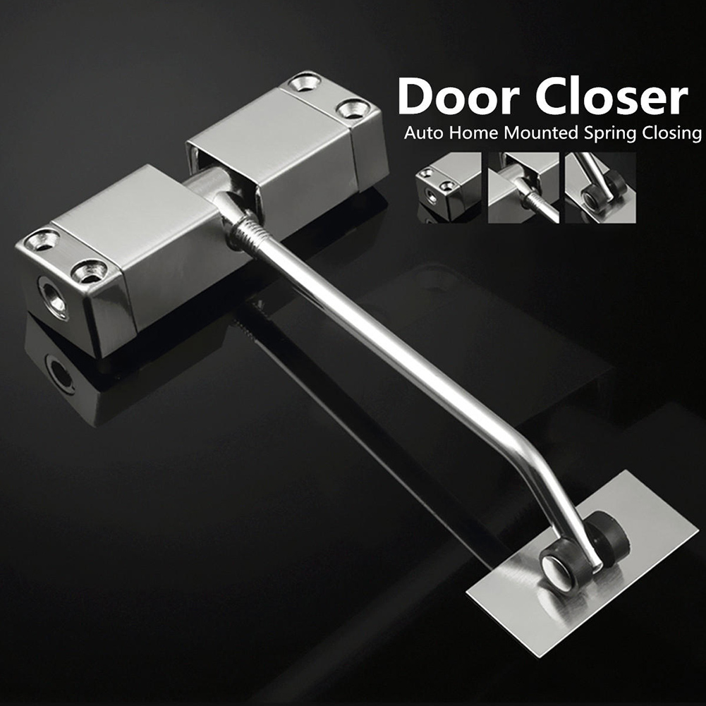 Spring Security Locks Adjustable Surface Mounted Automatic Stainless Steel Closing Door Closer Simple Home