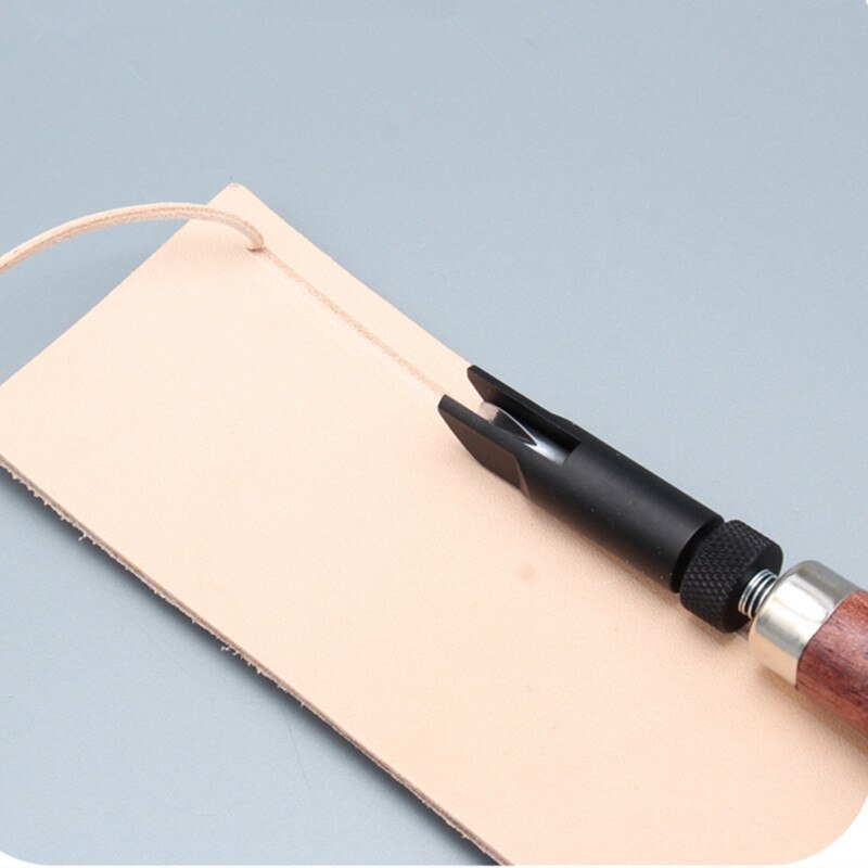 Tool Staal Duurzaam V Type Push Groovende Apparaat 15.5 cm Houten Handvat Verstelbare Groover Craft Guts Tool Leathercraft Tool Sets