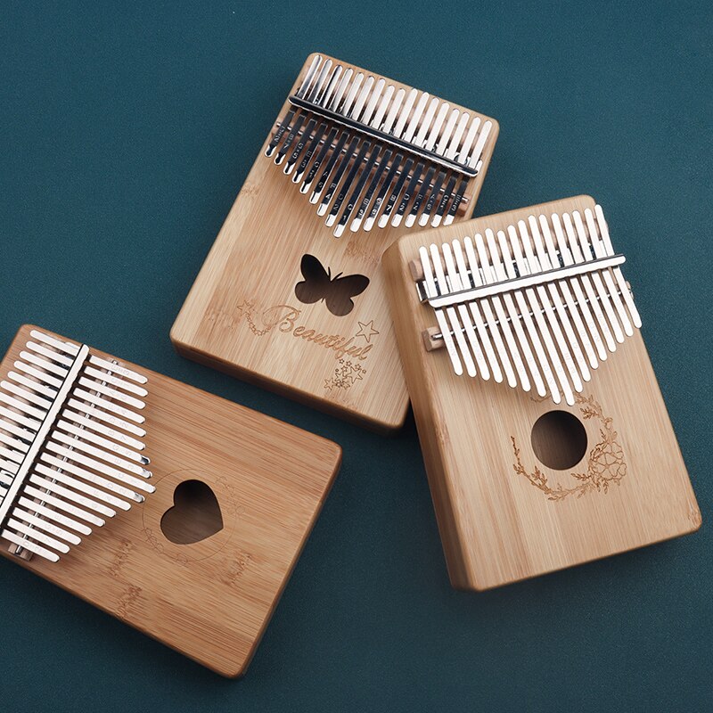 Kalimba 17 Keys Kalimba Bamboo Beginner Thumb Piano With Accessory Instructions Tuning Hammer Musical Instrument