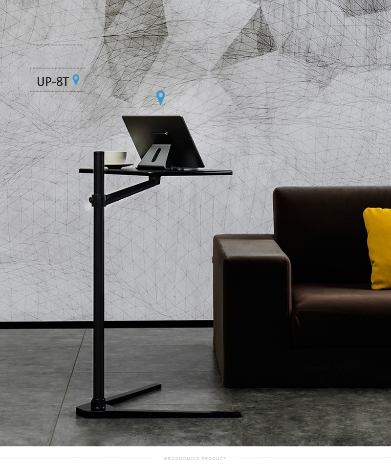 Ruchomy w górę-8T aluminium 7-20 cali laptop stojak podłogowy wysokość regulowana nocna Lapdesk sofa biurko na tablet PC zeszyt stolik robić herbaty