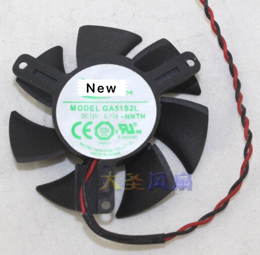 For Emacro For APISTEK GA51S2L DC 12V 0.13A 2-Wire Server Frameless GPU Fan
