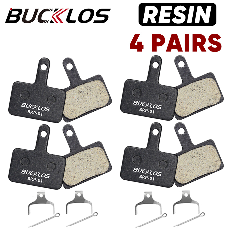 BUCKLOS pastilla de freno de disco de resina para SHIMANO B01S pastillas de freno hidráulicas resistentes al desgaste pastillas de freno MTB para piezas de ciclismo B03S B05S: Rojo