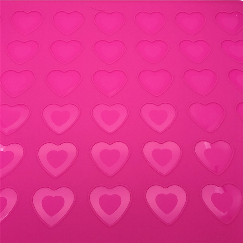 Aomily Silicone Dough Mat Bakeware 40*30cm Macaron 42 Heart Shaped Pastry Oven Pasta Baking Sheet Tray Liner Mat Cake Pad