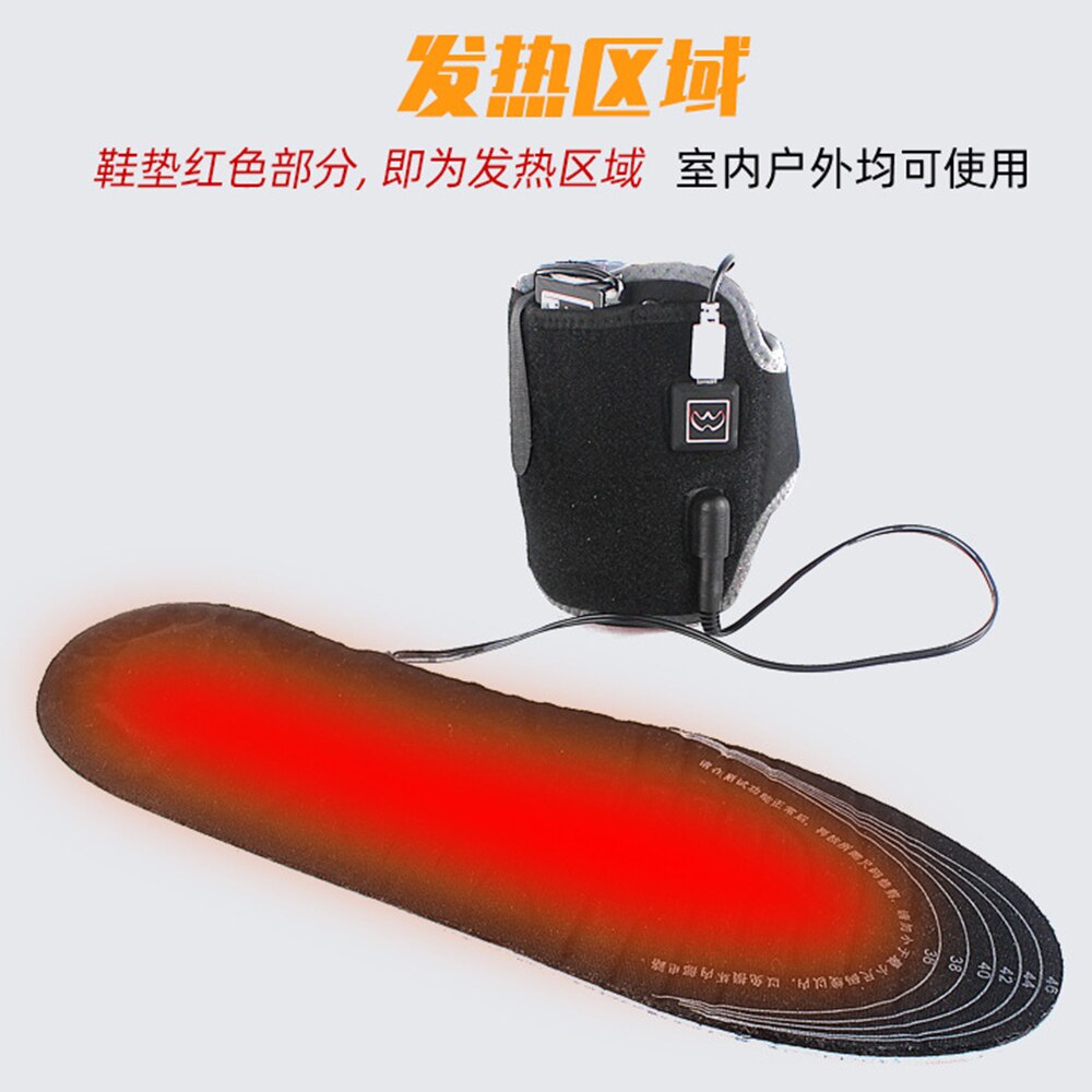 Semelles chauffantes USB pour Ski d&#39;hiver, chauffantes, chauffantes, thermiques, électriques, à piles, pour Sports de plein air