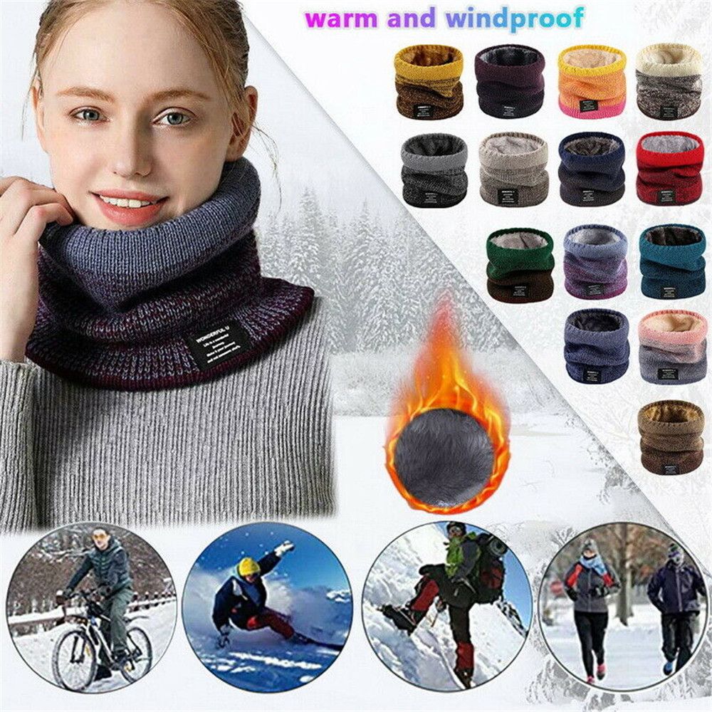 Foulard d&#39;hiver en cachemire épais pour homme et femme, cache-col, Bandana, tricoté, , résistant, masque de Ski, mouchoir