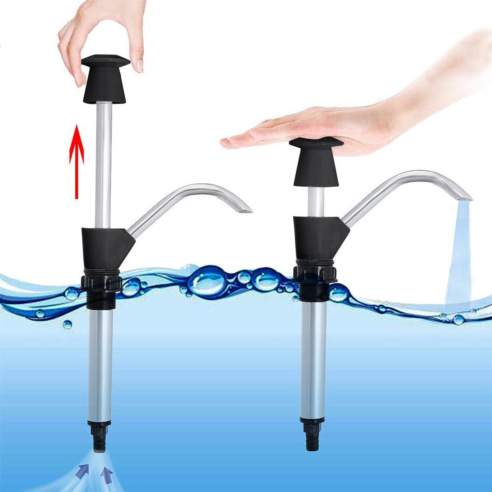 Hand Press Water Caravan Sink Double Sink Hand Water Tap Alloy Camping Trailer Motorhome Faucet Rv Parts Accessories