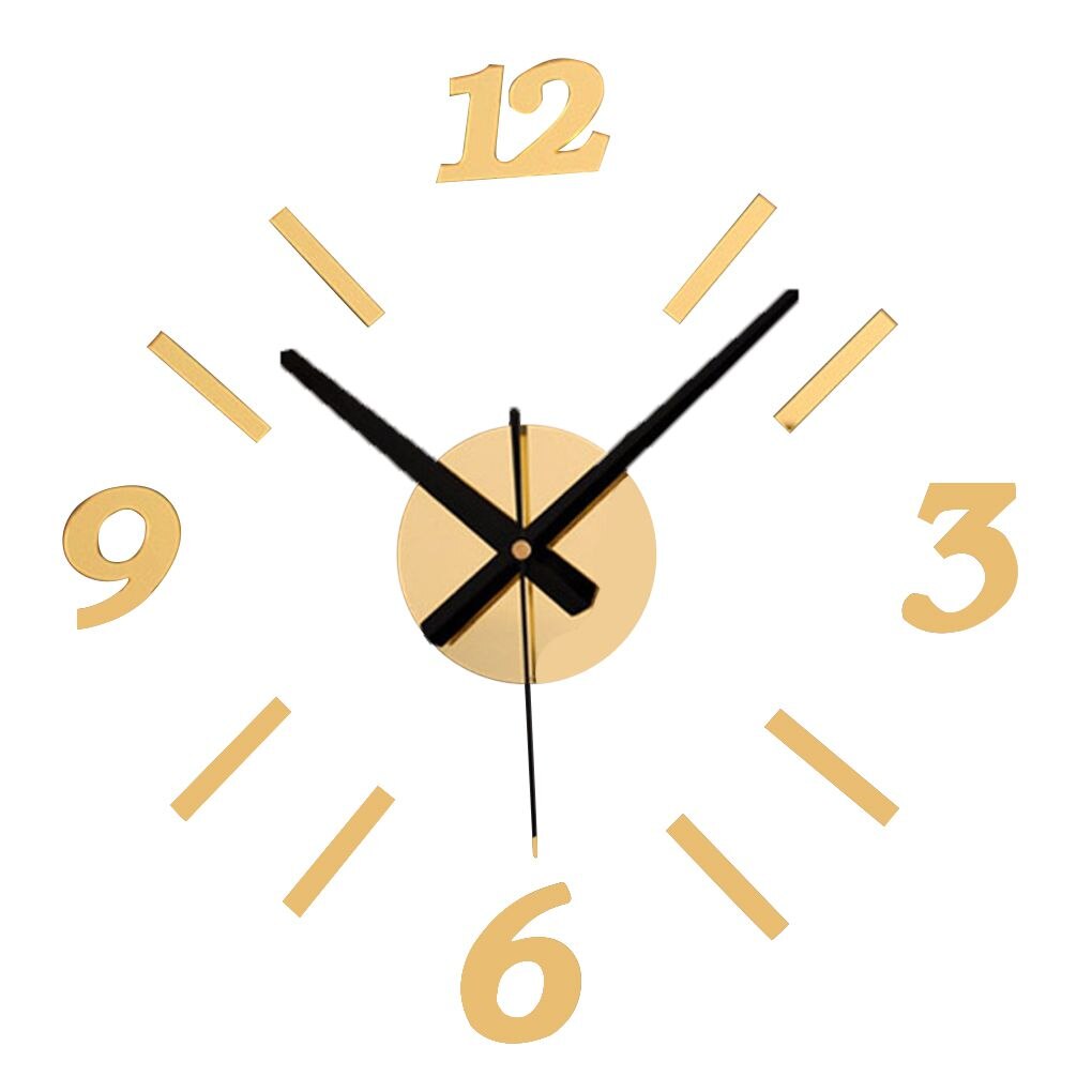 Reloj de pared con números romanos en 3D, pegatinas de espejo acrílico, relojes de decoración del hogar, 4 colores