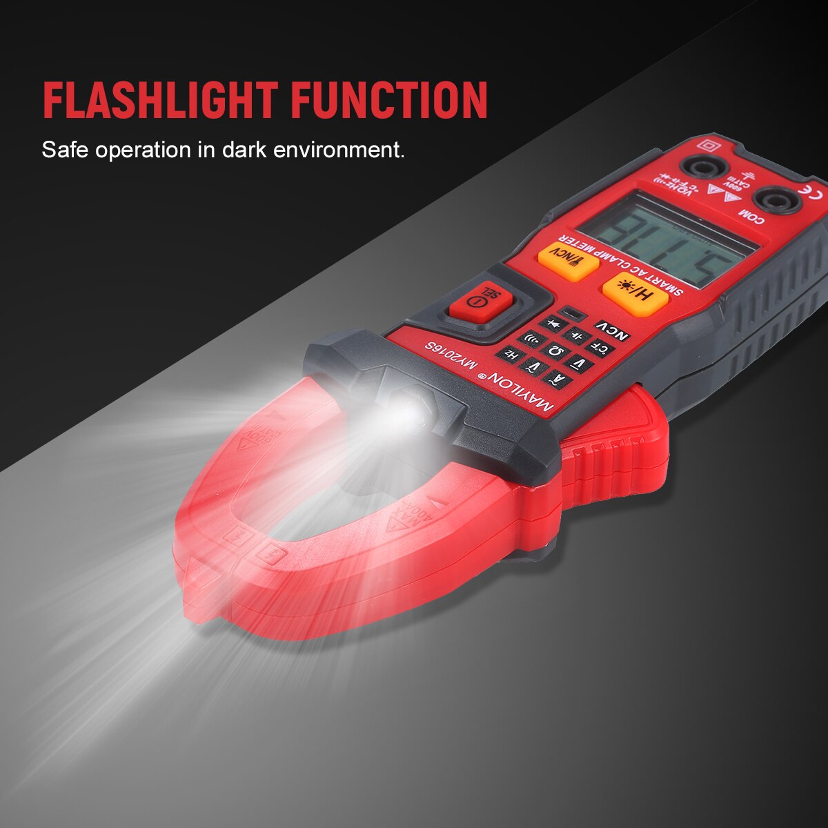 Digital AC Current Clamp Meter 6000 Counts Automatic Range LCD Display Multimeter with Backlight Multifunctional Clamp Gauge
