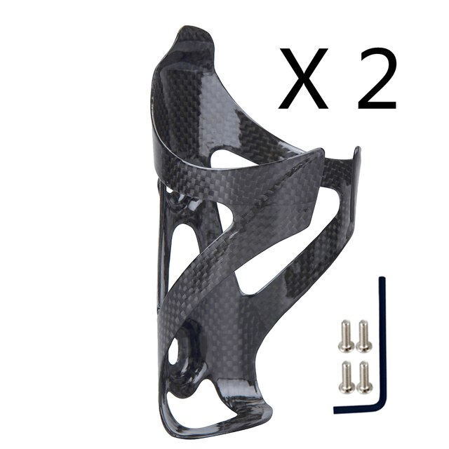 2022 BALUGOE Full Carbon Bicycle water bottle cage MTB road Bike bottle holder Ultra light cycle equipment matte / light: NO logo Shiny 2pcs