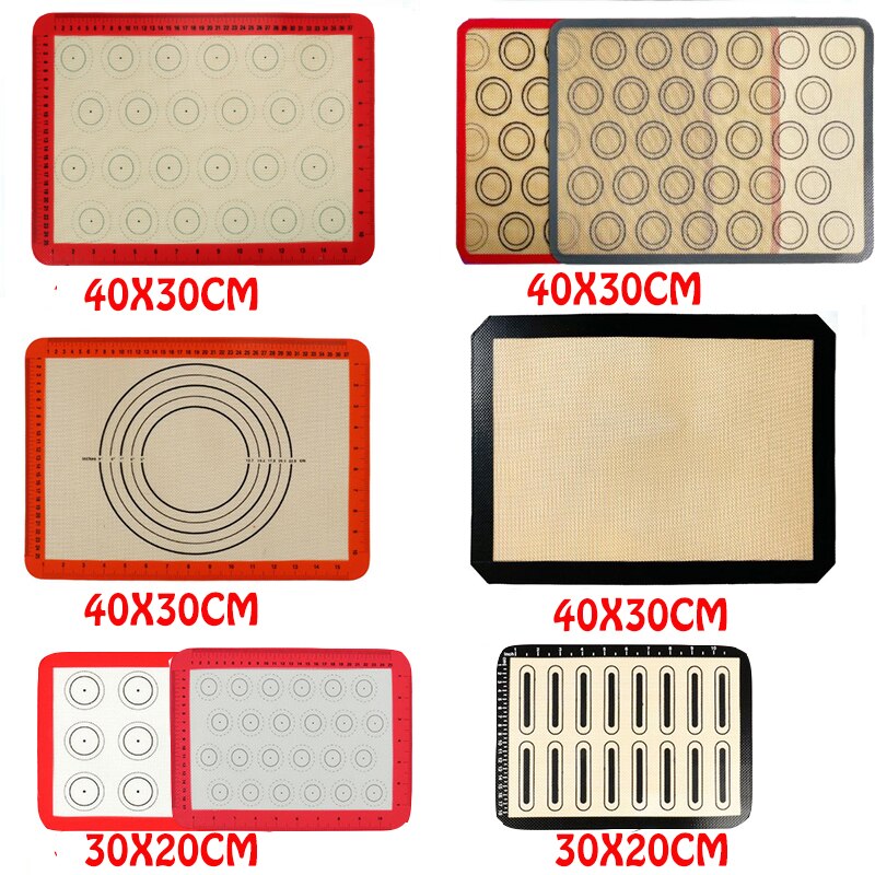 Macaron Silicone Baking Mat Pad Carpet 40x30/60x40 Non-stick Oven Cooking Dough Rolling Mat Tool Bakeware Pastry Accessories