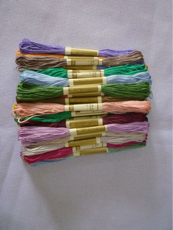100% Cotton Cross Stitch Floss Thread Yarn---All Different Colors