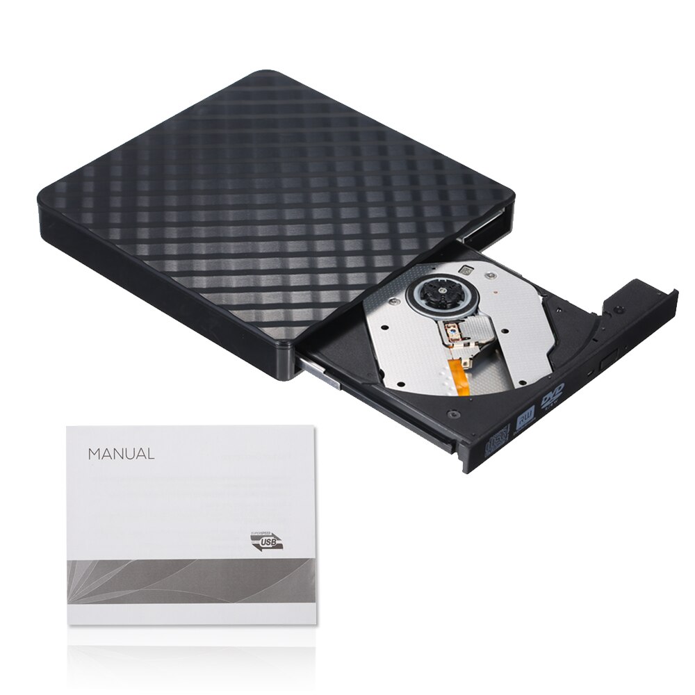 Portable Ultra-slim USB 3.0 External CD DVD-RW HDD Device Drive Rom Rewriter Writer Date Transfer for Windows Linux OS