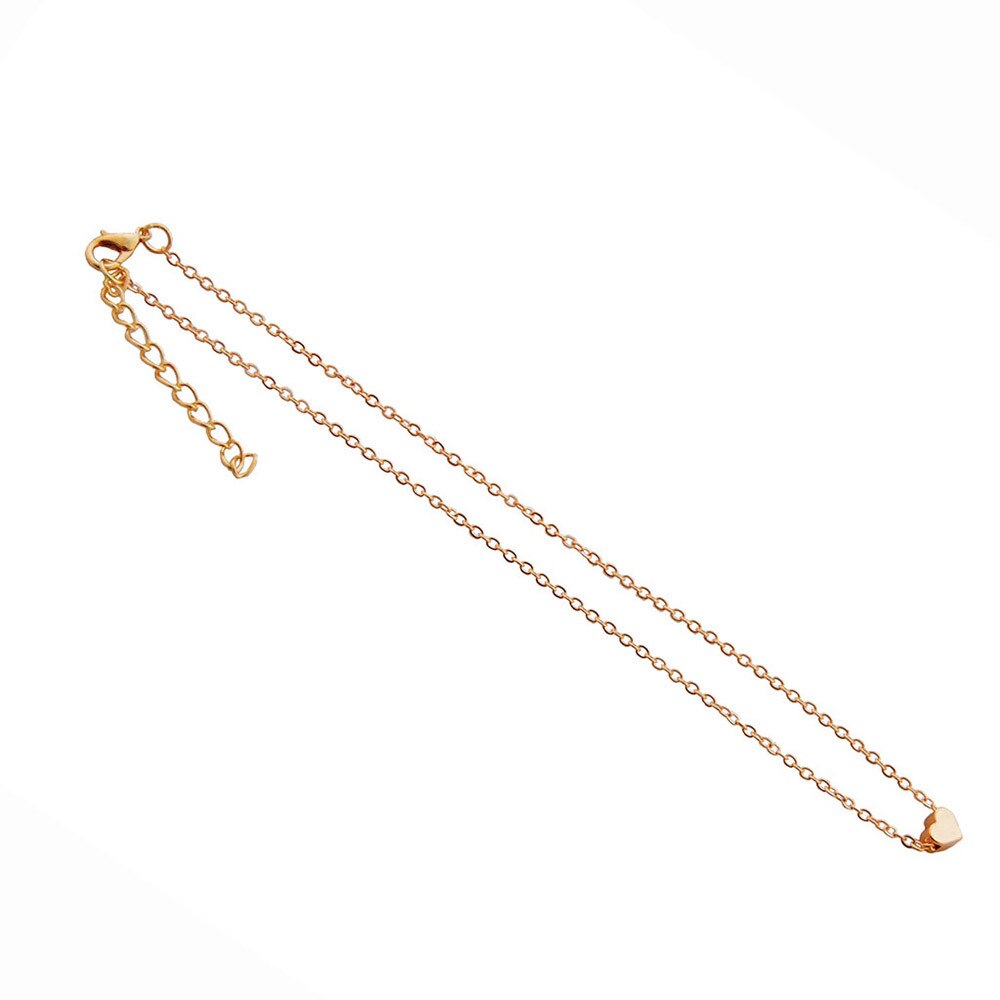 925 Sterling Zilveren Ketting Voor Vrouwen Hart Shape Hanger Choker Ketting Goud Kleur Eenvoudige Stijl Mode-sieraden