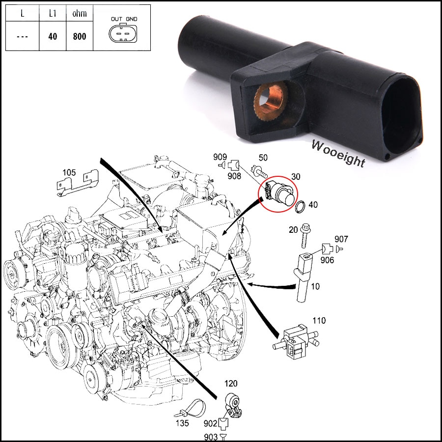 0031532828 0031532728 Crankshaft Position Sensor For Mercedes-Benz W163 W220 W210 W208 W203 W203 Jeep Cherokee Chrysler Renault