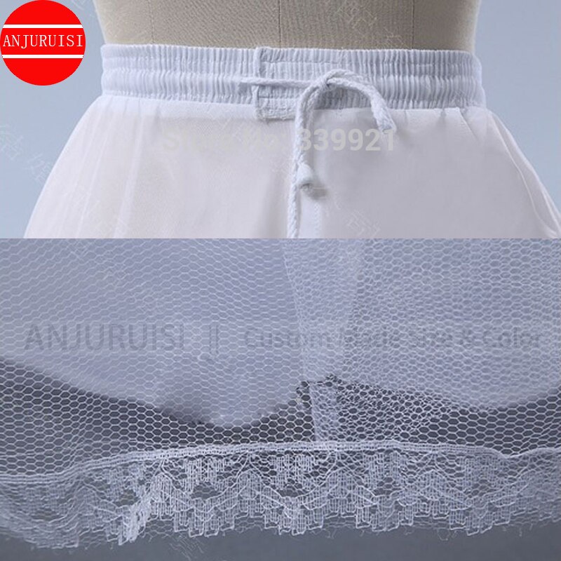 2 lag 3 bøjle elastisk talje brudekjole snøre kjole underkjole underskørt crinoline bryllup tilbehør jupon sous robe