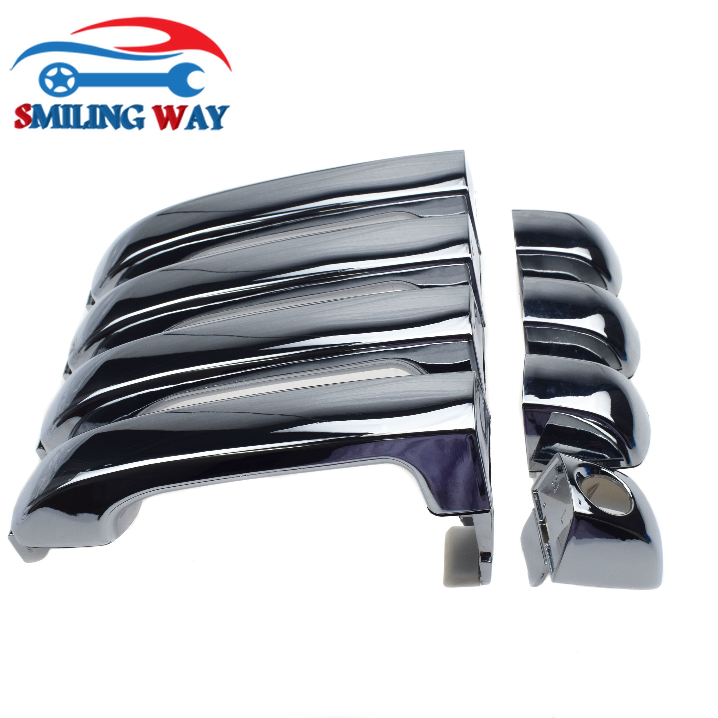 Chrome Front Rear	Left Right LH RH Outside Exterior Door Handle For Hyundai Veracruz 3.8L V6 2007