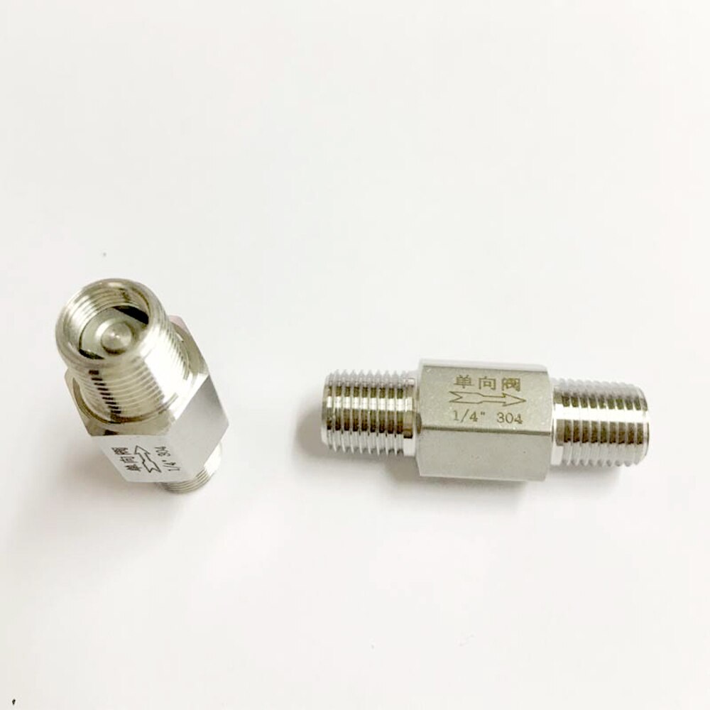 1/4" 3/8" 1/2" BSPT Equal Male Check Valve Non Return One Way 304 Stainless Steel Water Gas Oil