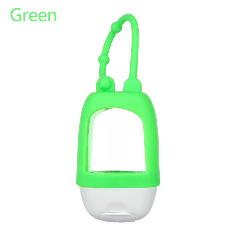 30Ml Mini Empty Hand Sanitizer Bottle Refillable Containers Reusable Silicone Protective Case Sub Travel Accessories: green