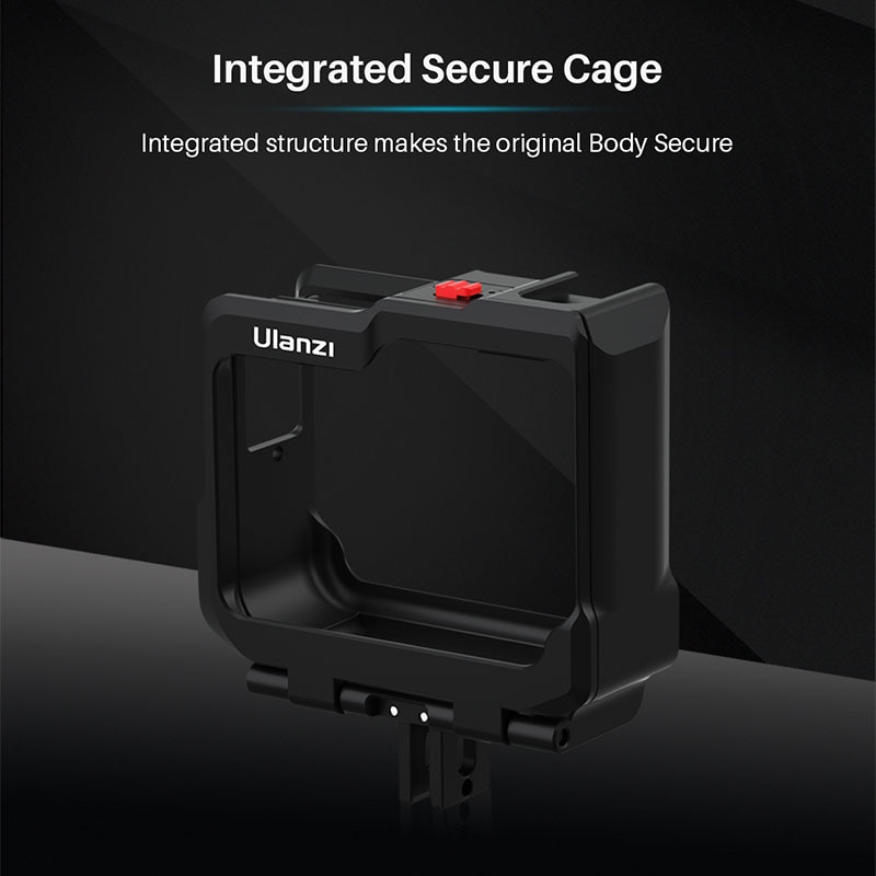 Ulanzi Insta360 ONE R Plus Metal Cage Frame Protective Vlog Case with Cold Shoe Mount Fill Light Microphone