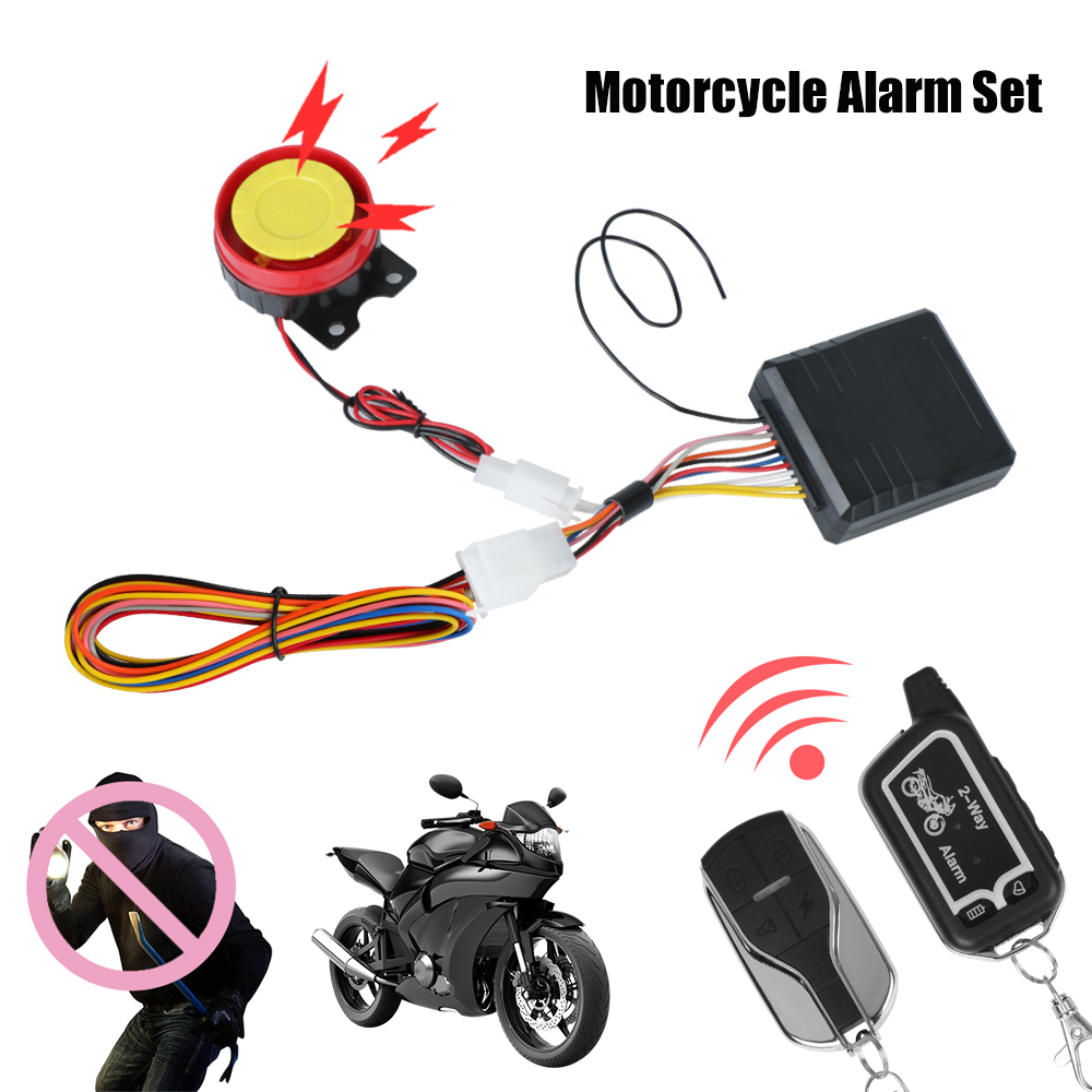 Sistema de alarma de seguridad para motocicleta, sistema de protección de 2 vías con mando a distancia, 125db, 12V