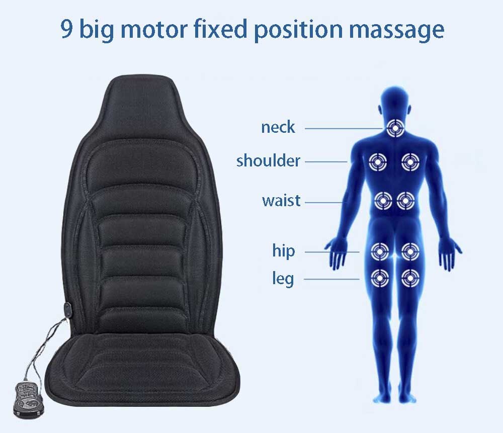 12v bil massasje enhet multifunksjonelle full-body hjemme stoler pute nakke massasje pute oppvarmet bil