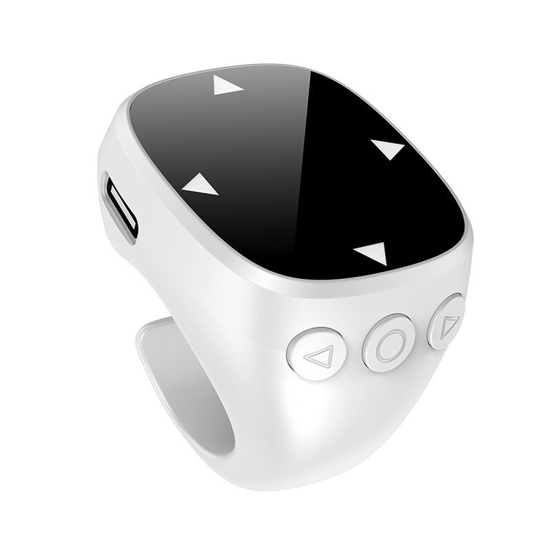 Rolle-fingerspitzenring-fernbedienung, kabellos, bluetooth, tragbar, praktisch, selfie-maus, Video, automatischer seitenumblätterer, browserring: Grün