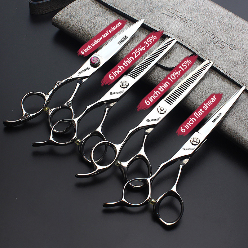 Linkshandige professionele trimschaar, tondeuse platte schaar, tandschaar 5,5 inch 6 inch haarsnijgereedschap