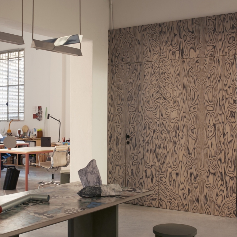 58cmx250cm Alpi Sottsass Series Reconstituted Burl Veneer, Restoration of Furniture and Tabletops, Engineered Wood Veneer Sheets