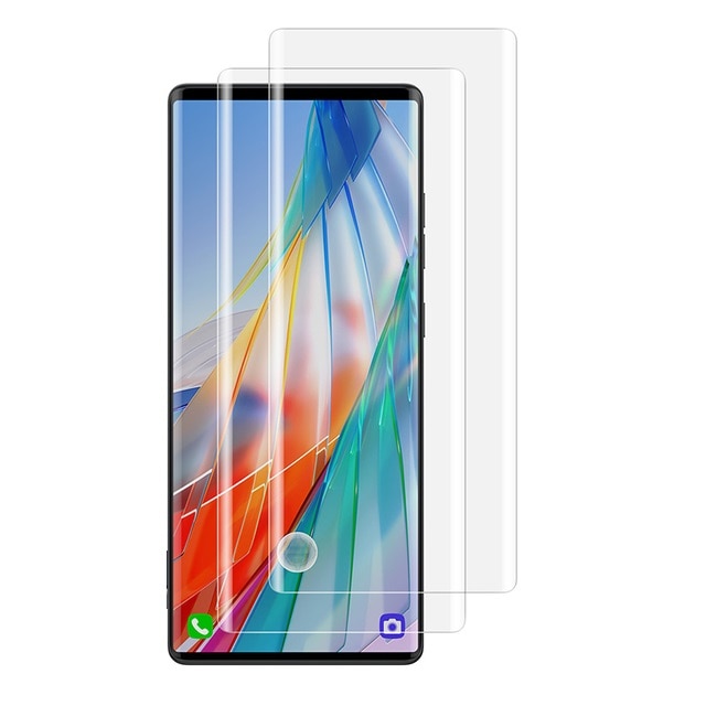 For LG Velvet Hydrogel Film LG Wing Screen Protector UV Liquid Full Glue Film Full Cover With Fingerprint Unlock Glass