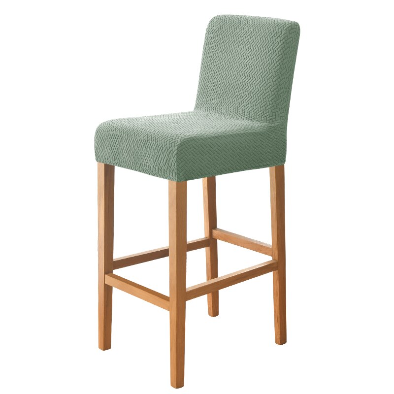 Jacquard Barkruk Stoel Cover Stretch Korte Rug Eetkamerstoel Hoes Spandex Voor Stoelen Thuis Banket Keuken Seat Cover: 07