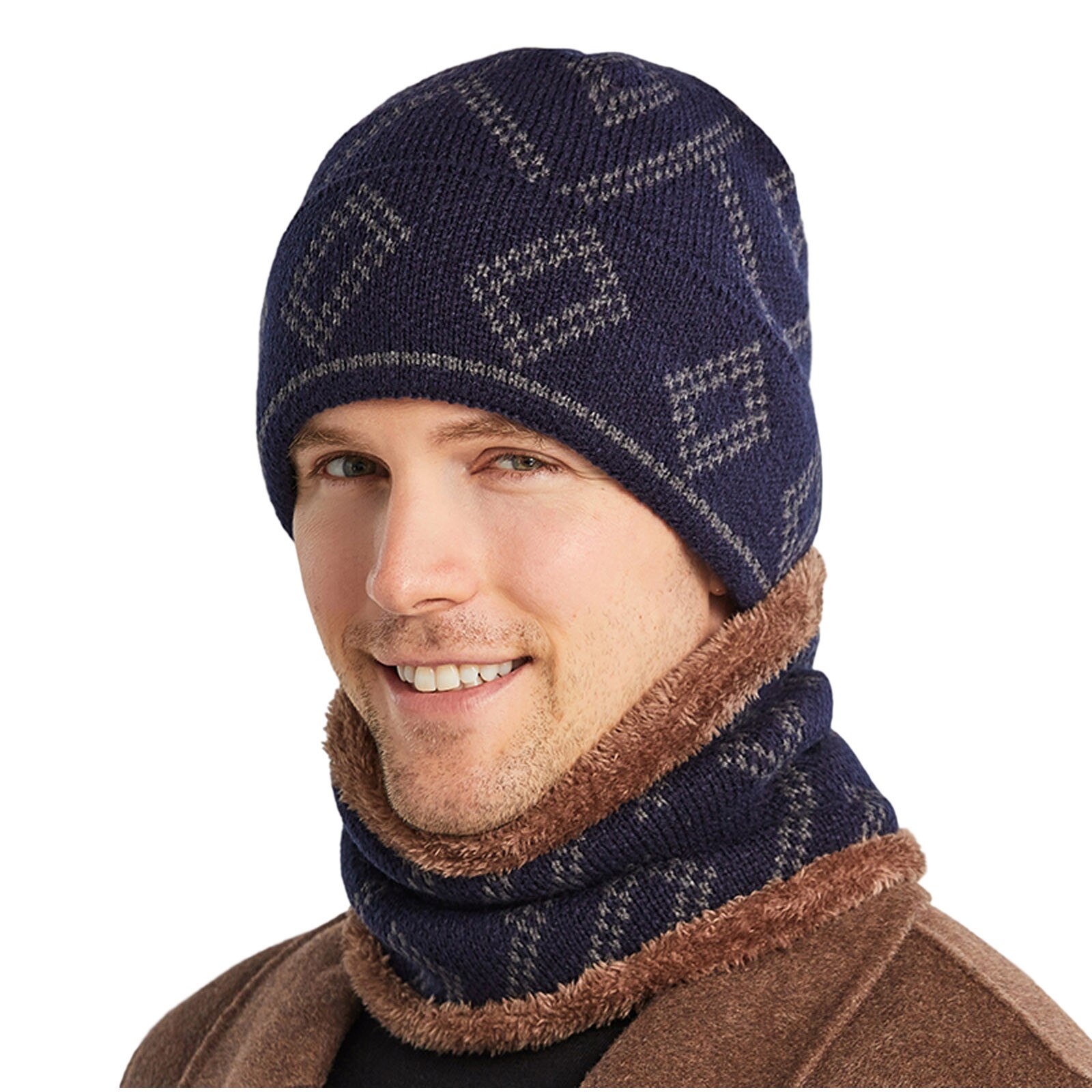 1Pc Heren Winter Hoeden Voor Mannen Trendy Plaid H... – Vicedeal