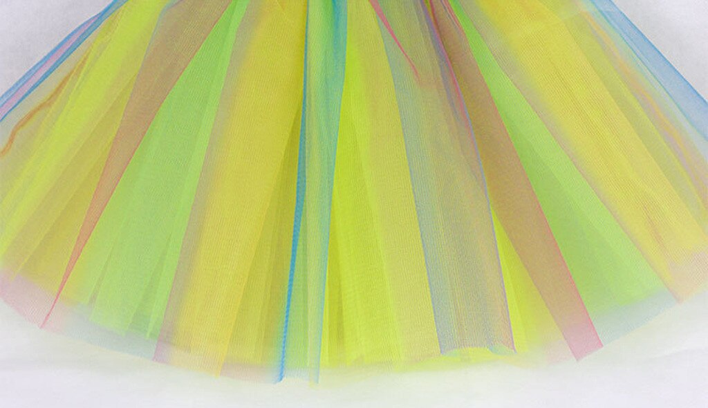 Bambino del bambino Della Ragazza Del Bambino Vestiti Del Bambino Del Bambino Kawaii Multicolore Pannello Esterno del Tutu di Tulle del Pannello Esterno di Balletto Dei Bambini Outfit Costume Della Principessa Pageant abiti