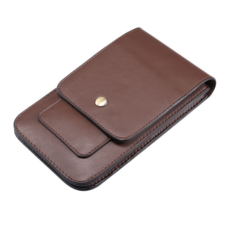 Pochette téléphone universelle 4.7 ~ 6.9 ''pour Samsung Note20 10 9 8 S20 S10 S9 S8 pince de ceinture étui pour iphone 12 11 pro Max XS Max XR XS: 10.5CM-17.5CM-2.5CM / Café