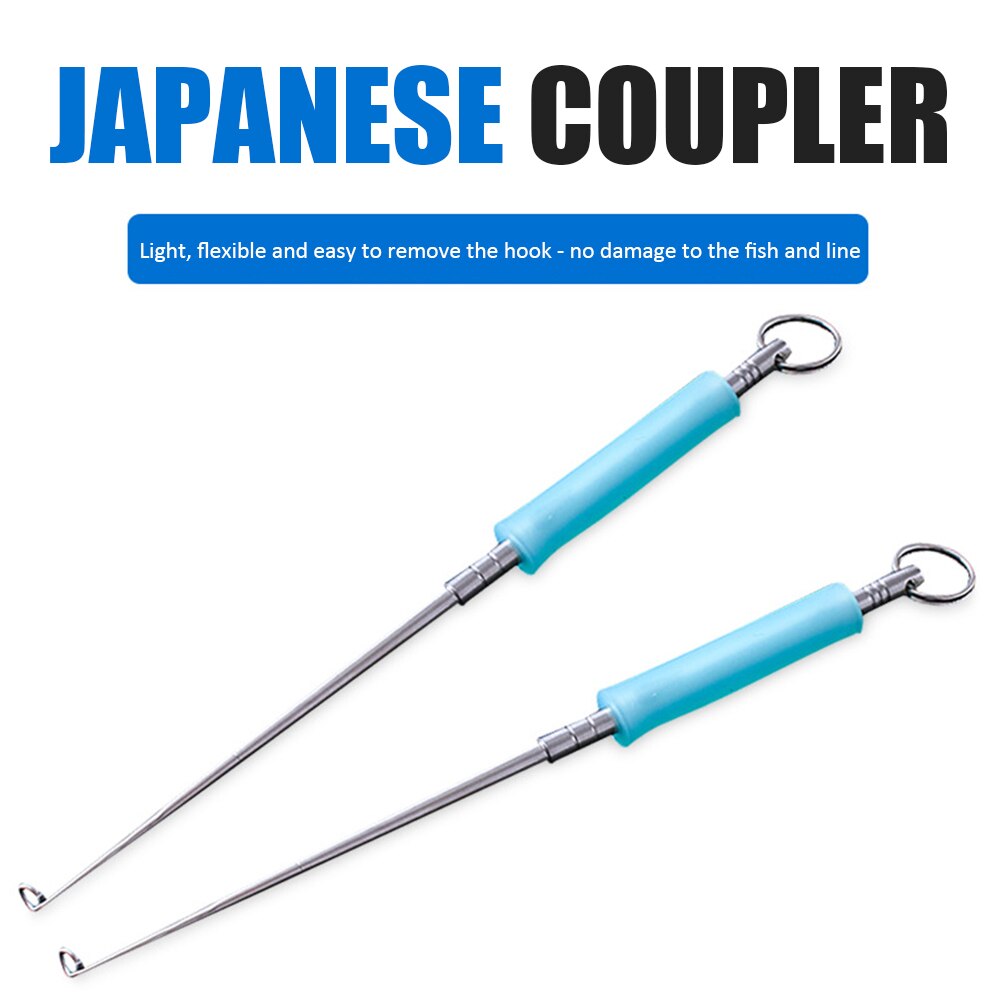 Stainless Steel Easy Fish Hook Remover Quick-Release Fishing Hook Detacher Safety Extractor Rapid Decoupling Device Fishing Tool