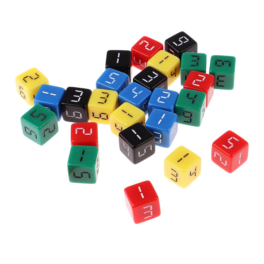 Jouet de dés à Six faces pour donjons et Dragons, 5 couleurs, 16mm, D6, MTG TRPG