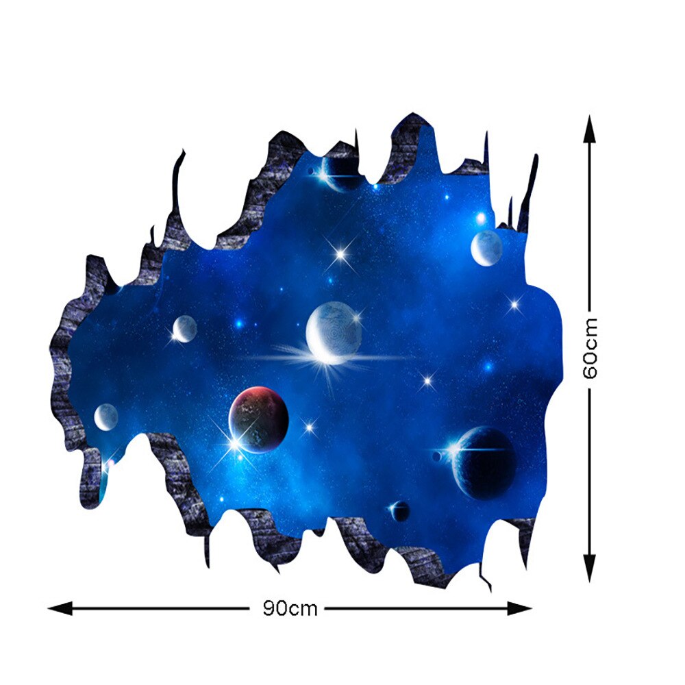 1PCS Space 3D Wall Stickers PVC Living Room Bedroom Home Decor Forest Landscape Poster Background Home Decoration Accessories: D