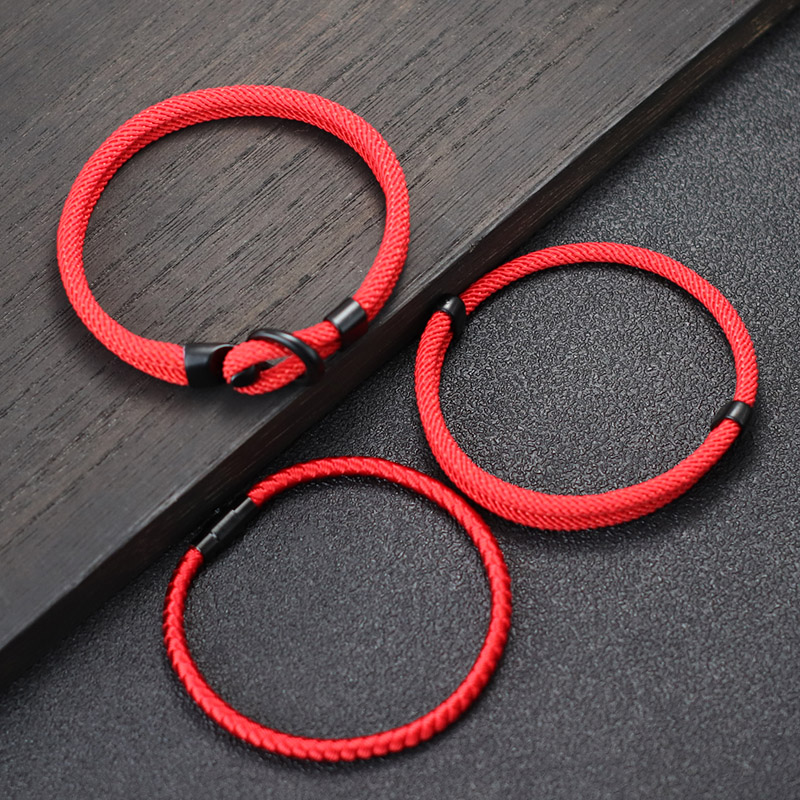 conjunto de pulsera de 3 uds para hombre, brazalete de cuerda de quilla roja de la suerte, pulsera de tela náutica para surfista, accesorios de ocio, para él, joyería: Estampado en caliente